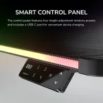 COUGAR E-Ares 120 RGB Black Геймърско бюро с електрически регулируема височина