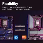 Crucial Pro Overclocking Black 32GB (2x16), DDR5, 6000 MHz, CL36, AMD EXPO & Intel XMP Рам памет