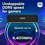 Crucial Pro Overclocking Black 32GB (2x16), DDR5, 6000 MHz, CL36, AMD EXPO & Intel XMP Рам памет
