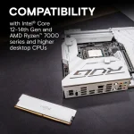 Crucial Pro Overclocking White 32GB (2x16), DDR5, 6000 MHz, CL36, AMD EXPO & Intel XMP Рам памет