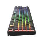 Dark Project KD87A Pudding Black TKL RGB Геймърска механична клавиатура с Gateron Optical Red 2.0 суичове
