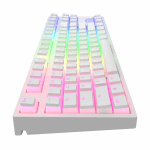 Dark Project KD87A White TKL Геймърска механична клавиатура с G3MS Sapphire Optical суичове