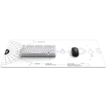 Dark Project Terra Nova White XL Геймърски пад за мишка и клавиатура