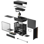 DeepCool CL6600 ARGB Black Компютърна кутия с вградено 360mm водно охлаждане