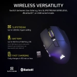 Corsair Scimitar Elite Wireless SE MMO Black Yellow Безжична геймърска оптична мишка