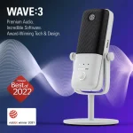 Elgato Wave 3 White Настолен геймърски микрофон за стрийминг