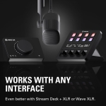 Elgato Wave DX Black Динамичен XLR Геймърски микрофон за стрийминг