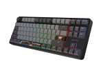 Fury Kanabo K6 Black/Grey TKL Hall Effect Геймърска механична клавиатура с Gateron Magnetic Orange регулируеми суичове