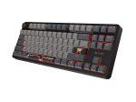 Fury Kanabo K6 Black/Grey TKL Hall Effect Геймърска механична клавиатура с Gateron Magnetic Orange регулируеми суичове