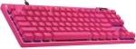 Logitech PRO X TKL RAPID Magenta Геймърска механична клавиатура с Logitech Magnetic Analog регулируеми суичове
