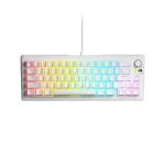 Glorious GMMK 3 Prebuilt 65% White Геймърска механична клавиатура с Glorious Fox суичове