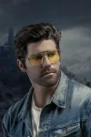 GUNNAR The Witcher White Wolf Steel/Umber - Amber Компютърни очила