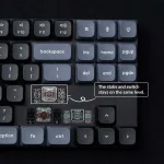 Keychron K1 Pro QMK TKL RGB Безжична нископрофилна геймърска механична клавиатура с Gateron Low Profile Red суичове