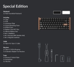 Keychron K2 HE Special Edition Black QMK/VIA Hot-swappable Безжична геймърска механична клавиатура с Gateron Double-Rail Magnetic Nebula регулируеми суичове