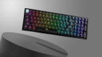 Keychron K4 HE Standard Edition Black QMK/VIA Hot-swappable Безжична геймърска механична клавиатура с Gateron Double-Rail Magnetic Nebula регулируеми суичове