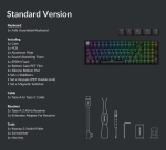 Keychron K4 HE Standard Edition Black QMK/VIA Hot-swappable Безжична геймърска механична клавиатура с Gateron Double-Rail Magnetic Nebula регулируеми суичове