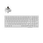 Keychron K4 Pro QMK Full-Size 96% White LED Hot-Swappable Plastic White Безжична геймърска механична клавиатура с Keychron K Pro Brown суичове