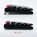 Keychron K7 Pro Black 65% Hot-Swappable RGB QMK Безжична нископрофилна геймърска механична клавиатура с Gateron Low Profile Red суичове
