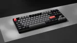 Keychron Lemokey L4 QMK Hot-Swappable Carbon Black Безжична геймърска механична клавиатура с Keychron Super Red суичове