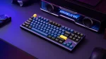 Keychron Lemokey L4 QMK Hot-Swappable Navy Blue Безжична геймърска механична клавиатура с Keychron Super Brown суичове