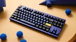 Keychron Lemokey L4 QMK Hot-Swappable Navy Blue Безжична геймърска механична клавиатура с Keychron Super Brown суичове