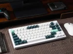 Keychron Q1 HE QMK Hot-Swappable Knob Shell White Безжична геймърска механична клавиатура с Gateron Double-Rail Magnetic Nebula суичове