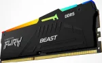 Kingston FURY Beast Black RGB 16GB (2x8), DDR5, 6000 MHz, CL30, AMD EXPO & Intel XMP RAM памет