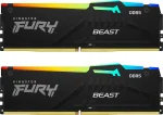 Kingston FURY Beast Black RGB 32GB (2x16), DDR5, 6400 MHz, CL32, AMD EXPO & Intel XMP Рам памет