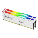 Kingston FURY Beast White RGB 64GB (2x32), DDR5, 6000 MHz, CL30 Рам памет