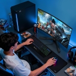 KOORUI 27E6QCA 27" VA, 180Hz, 1ms, QHD (2560 x 1440), Adaptive Sync, HDR10, 1500R Извит геймърски монитор
