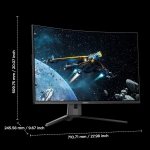 KOORUI 32E6QC 31.5" VA, 170Hz, 1ms, QHD (2560 x 1440), Adaptive Sync, HDR10, 1500R Извит геймърски монитор
