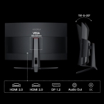 KOORUI 32E6QC 31.5" VA, 170Hz, 1ms, QHD (2560 x 1440), Adaptive Sync, HDR10, 1500R Извит геймърски монитор