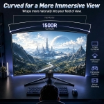 KOORUI 32E6QC 31.5" VA, 170Hz, 1ms, QHD (2560 x 1440), Adaptive Sync, HDR10, 1500R Извит геймърски монитор