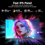 KOORUI G2511E 24.5" IPS, 320Hz, 1ms, Full HD (1920 x 1080), Adaptive Sync, VESA Display HDR400, 95% DCI-P3 Геймърски монитор