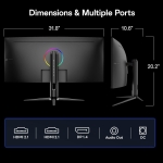 KOORUI G3441XC 34" VA, 240Hz, 1ms, 21:9 Ultra Wide QHD (3440 x 1440), AMD FreeSync Premium, VESA DisplayHDR 400, 1500R Извит геймърски монитор