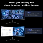 KOORUI G3441XC 34" VA, 240Hz, 1ms, 21:9 Ultra Wide QHD (3440 x 1440), AMD FreeSync Premium, VESA DisplayHDR 400, 1500R Извит геймърски монитор