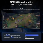 KOORUI G3441XC 34" VA, 240Hz, 1ms, 21:9 Ultra Wide QHD (3440 x 1440), AMD FreeSync Premium, VESA DisplayHDR 400, 1500R Извит геймърски монитор