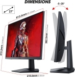 KOORUI GN02 27" VA, 240Hz, 1ms, Full HD (1920 x 1080), AMD FreeSync Premium Геймръски монитор