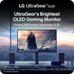 LG UltraGear 27GX790B-B 27" OLED, Dual Mode QHD 540Hz / HD 720Hz, 0.02ms, QHD (2560 x 1440), AMD FreeSync Premium Pro, VESA DisplayHDR True Black 500 Геймърски монитор
