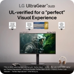 LG UltraGear 27GX790B-B 27" OLED, Dual Mode QHD 540Hz / HD 720Hz, 0.02ms, QHD (2560 x 1440), AMD FreeSync Premium Pro, VESA DisplayHDR True Black 500 Геймърски монитор