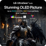 LG UltraGear 45GX950A-B 44.5" OLED, 330Hz / 165Hz, 0.03ms, 21:9 5K2K WUHD (5120 x 2160), AMD FreeSync Premium Pro, VESA DisplayHDR True Black 400. 800R Извит геймърски монитор