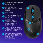 Logitech G309 Lightspeed Black Безжична геймърска мишка