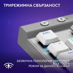 Logitech G515 Lightspeed TKL White Безжична геймърска нископрофилна механична клавиатура с Low Profile GL Tactile суичове