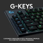 Logitech G815 Lightsync RGB UK Layout Механична геймърска клавиатура с GL Clicky суичове