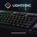 Logitech G815 Lightsync RGB UK Layout Механична геймърска клавиатура с GL Clicky суичове