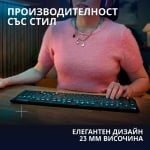 Logitech G915 X Lightspeed Безжична механична геймърска нископрофилна клавиатура с GL Tactile суичове