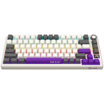 Lorgar KBP7075W White Безжична геймърска механична клавиатура с Lorgar Toxic Purple суичове