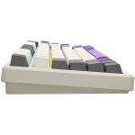 Lorgar KBP7075W White Безжична геймърска механична клавиатура с Lorgar Toxic Purple суичове