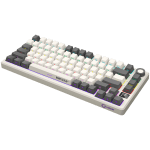 Lorgar KBP7075W White Безжична геймърска механична клавиатура с Lorgar Toxic Purple суичове