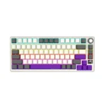 Lorgar KBP7075W White Безжична геймърска механична клавиатура с Lorgar Toxic Purple суичове